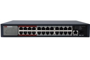 海康威视DS-3E0326-E24口100M,2口千兆交换机POE百兆交换机供电非网管24口百兆